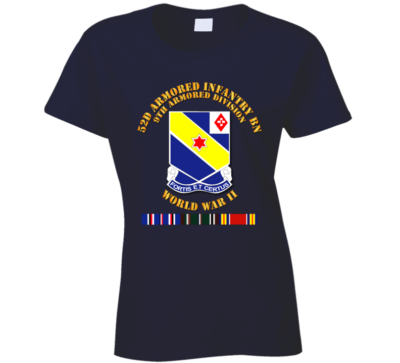 Army - 52d Armored Infantry Bn - 9th Ar Div - Wwii W Svc T Shirt