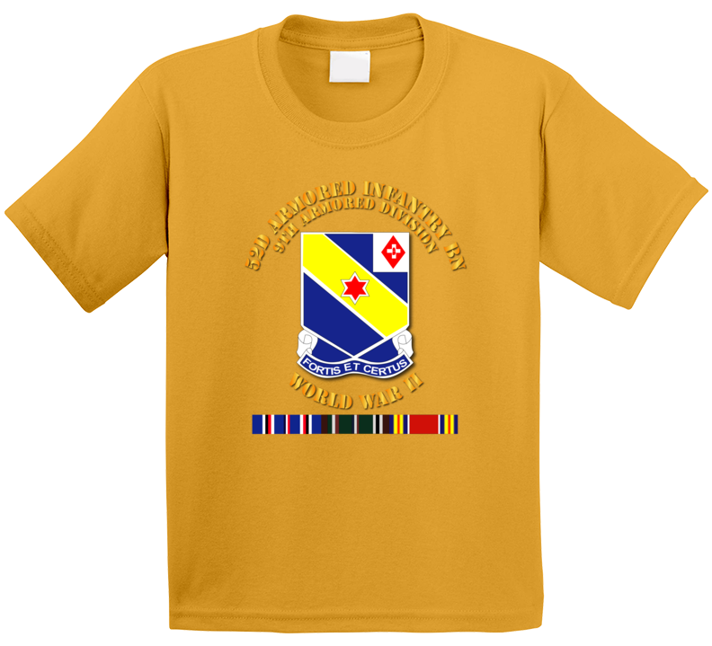 Army - 52d Armored Infantry Bn - 9th Ar Div - Wwii W Svc Kids
