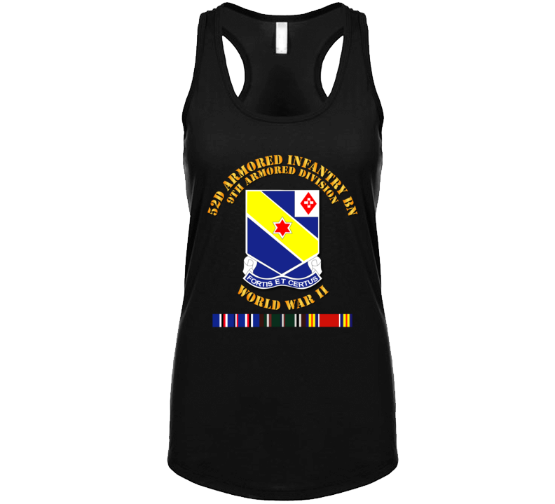 Army - 52d Armored Infantry Bn - 9th Ar Div - Wwii W Svc Ladies Tanktop