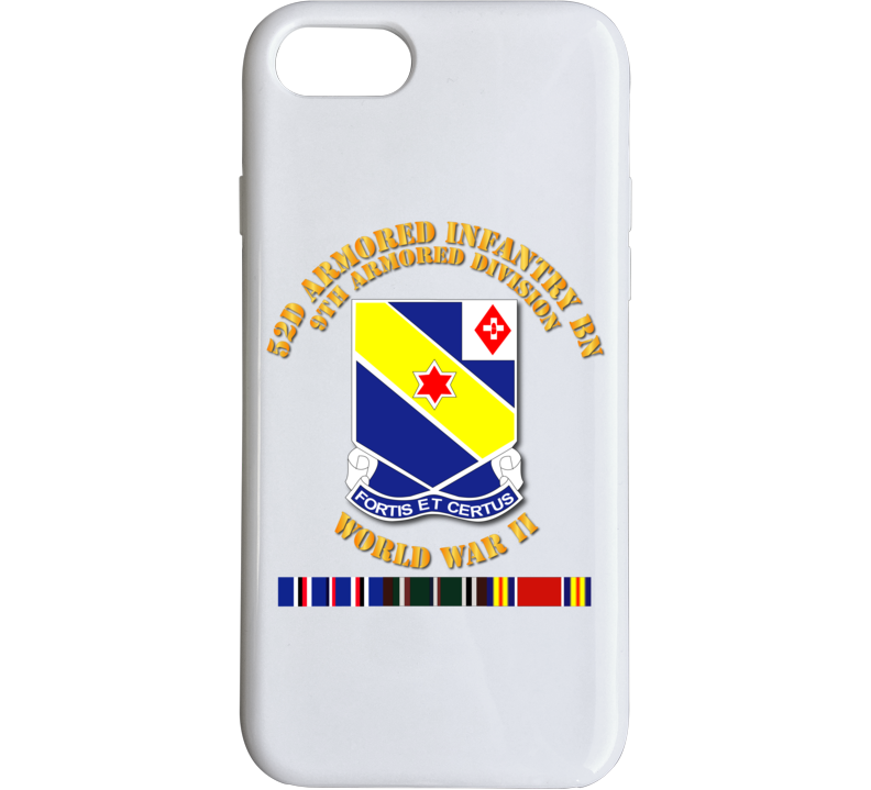 Army - 52d Armored Infantry Bn - 9th Ar Div - Wwii W Svc Phone Case