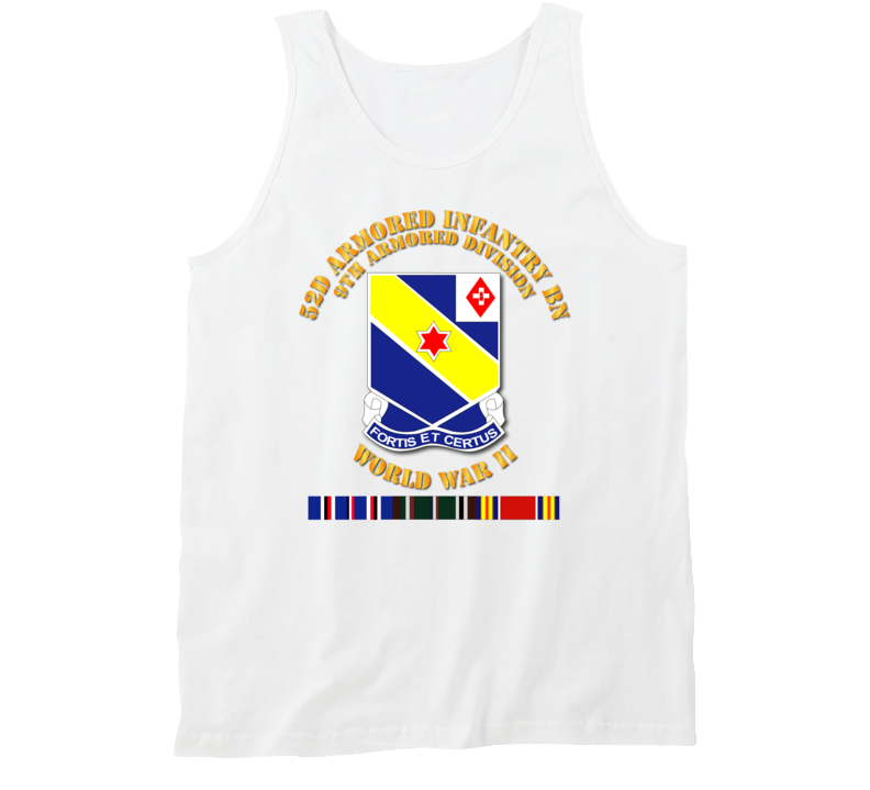 Army - 52d Armored Infantry Bn - 9th Ar Div - Wwii W Svc Tanktop