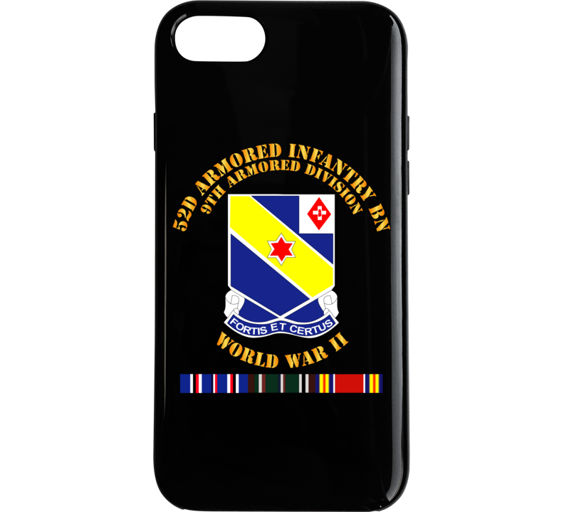 Army - 52d Armored Infantry Bn - 9th Ar Div - Wwii W Svc Phone Case
