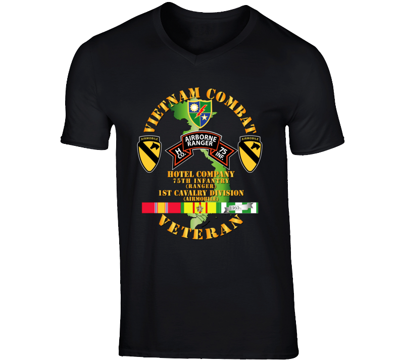 Army - Vietnam Combat Veteran W  H Co 75th Inf Ranger - 1st Cav Div T Shirt