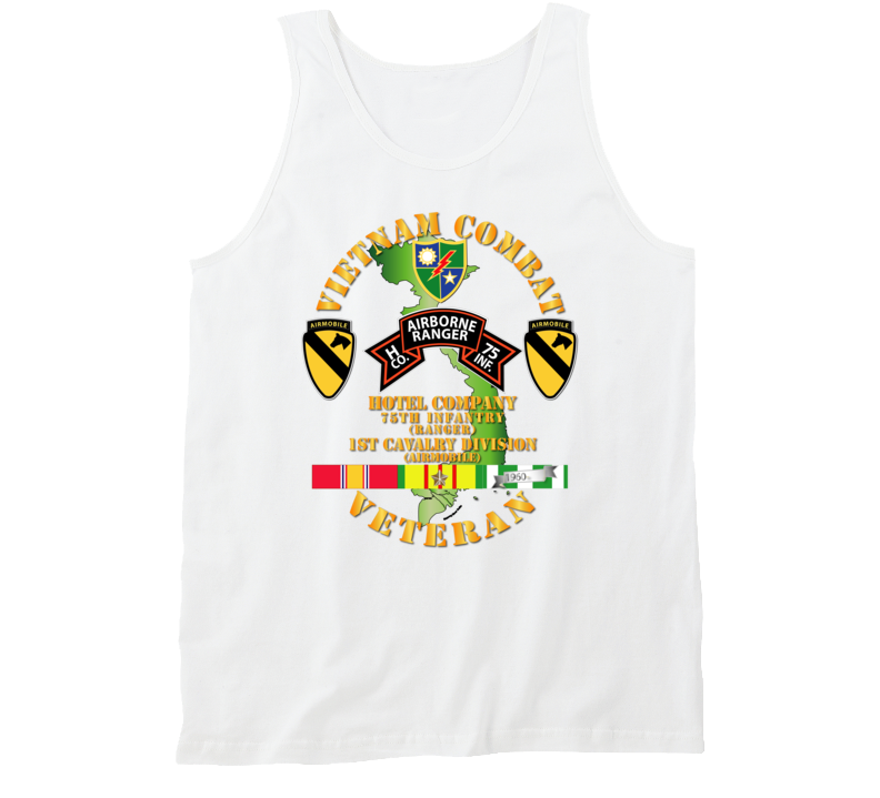 Army - Vietnam Combat Veteran W  H Co 75th Inf Ranger - 1st Cav Div Tanktop