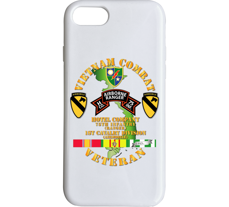Army - Vietnam Combat Veteran W  H Co 75th Inf Ranger - 1st Cav Div Phone Case