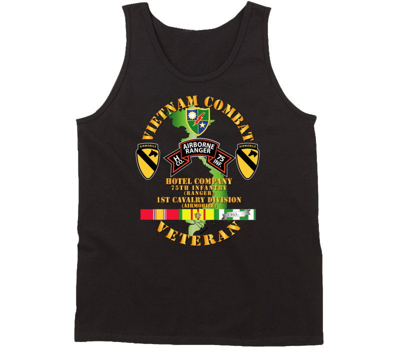Army - Vietnam Combat Veteran W  H Co 75th Inf Ranger - 1st Cav Div Tanktop