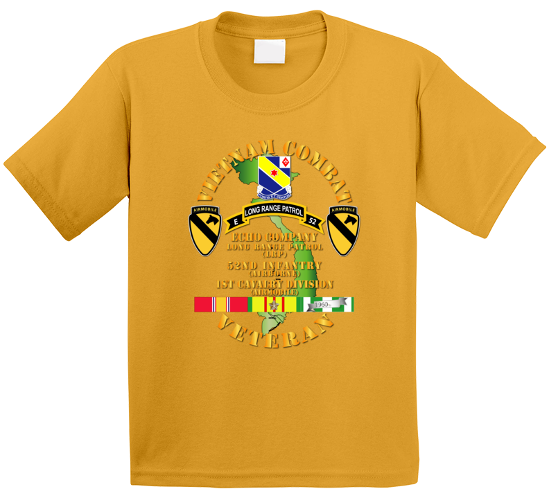 Army - Vietnam Combat Veteran W  E Co - 52nd Inf Abn - 1st Cav Div T Shirt