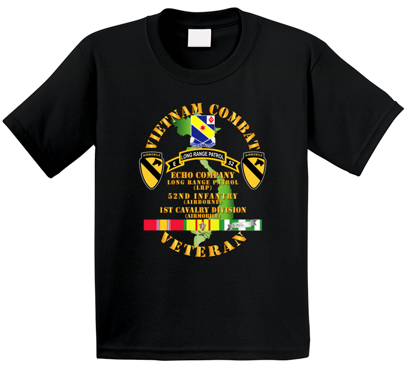 Army - Vietnam Combat Veteran W  E Co - 52nd Inf Abn - 1st Cav Div T Shirt