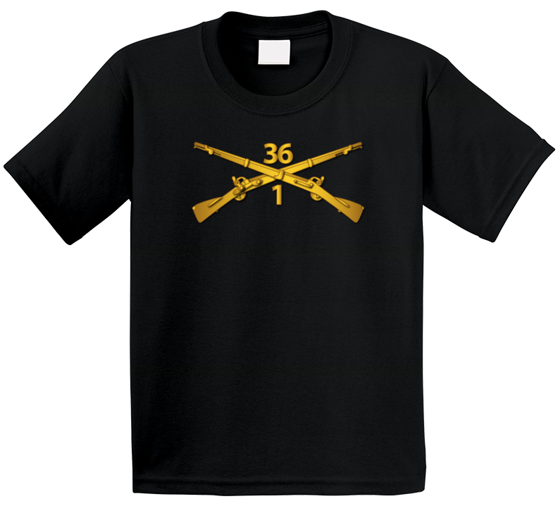 Army - 1st Bn - 36th Infantry Regiment Branch Wo Txt T Shirt