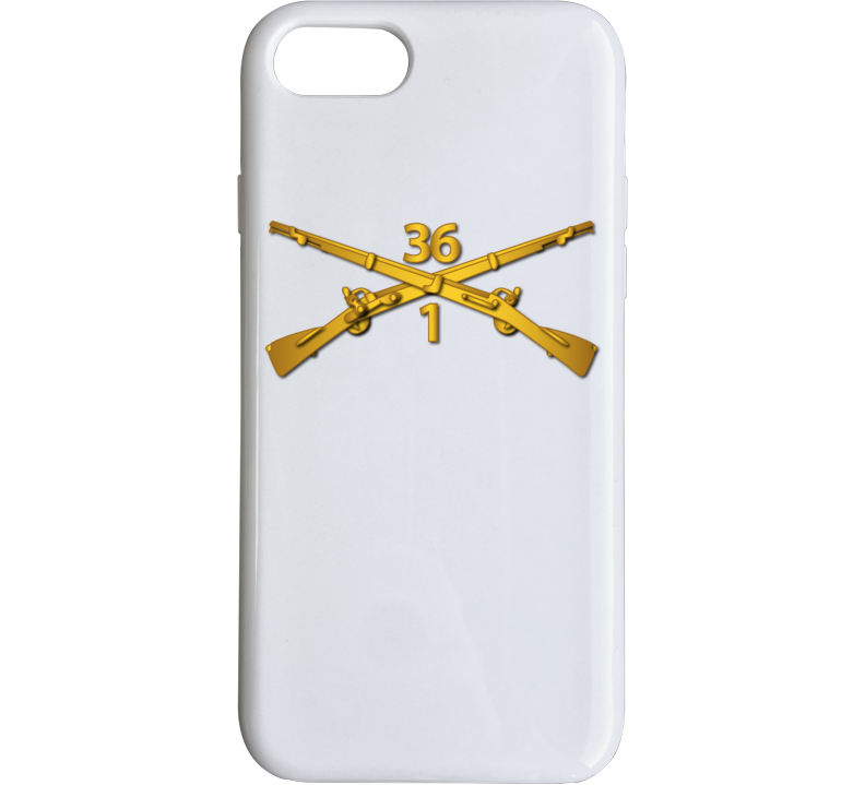Army - 1st Bn - 36th Infantry Regiment Branch Wo Txt Phone Case