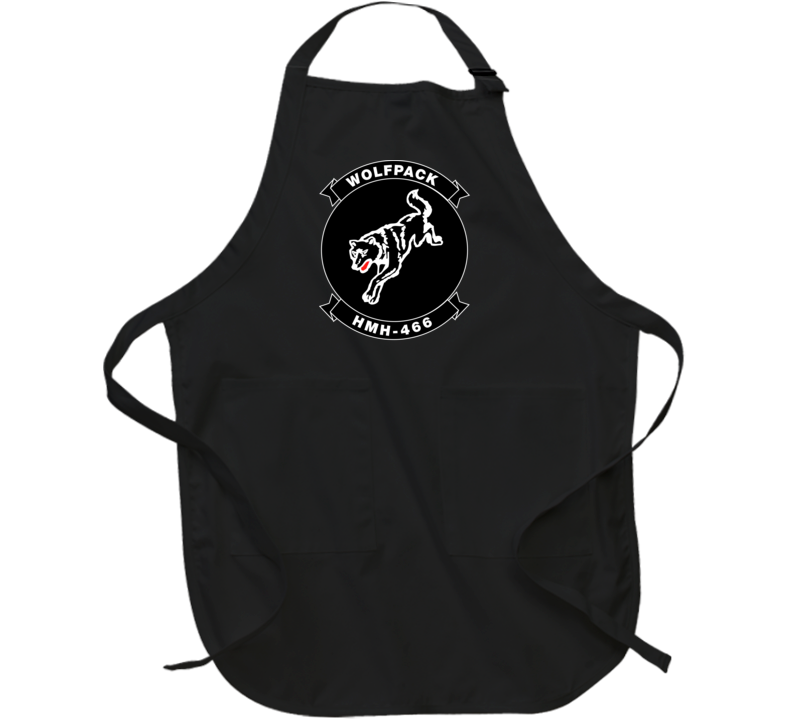 Usmc - Marine Heavy Helicopter Squadron 466 - Single Wolf Wo Txt Apron