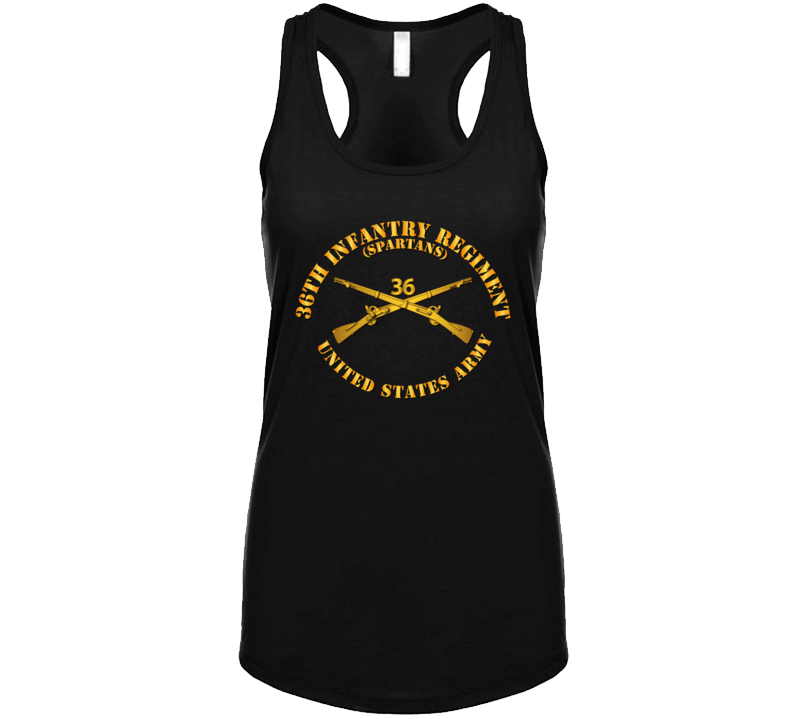 Army - 36th Infantry Regt - Spartans - Infantry Br T Shirt
