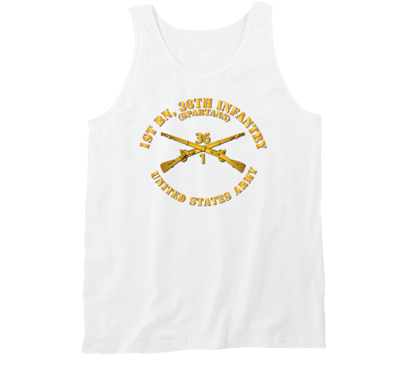 Army - 1st Bn 36th Infantry Regt - Spartans - Infantry Br Tanktop