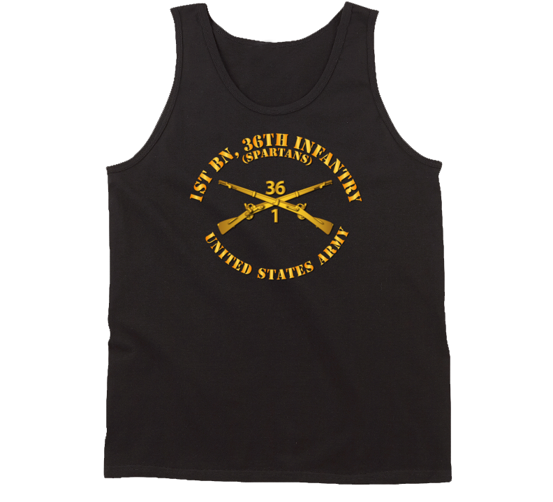 Army - 1st Bn 36th Infantry Regt - Spartans - Infantry Br Tanktop