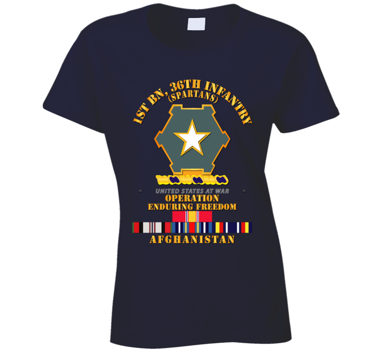 Army - 1st Bn 36th Infantry - Oef - Afghanistan W Svc T Shirt