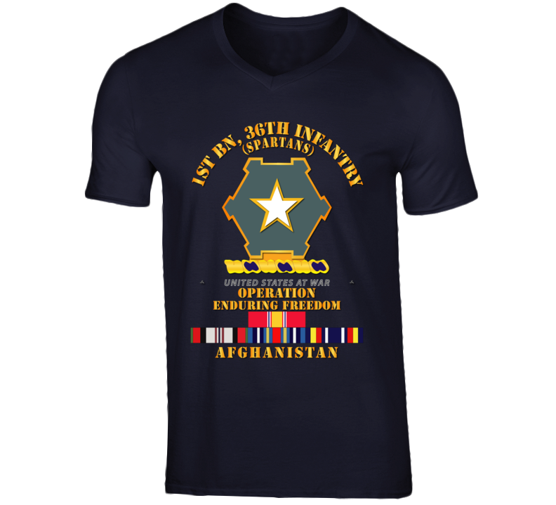 Army - 1st Bn 36th Infantry - Oef - Afghanistan W Svc T Shirt