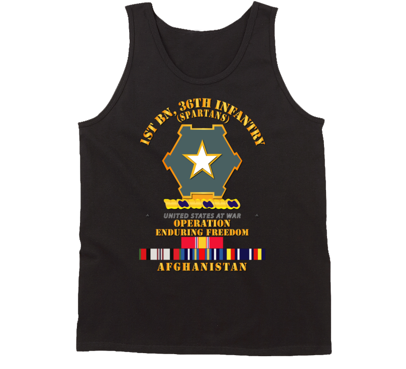 Army - 1st Bn 36th Infantry - Oef - Afghanistan W Svc Tanktop