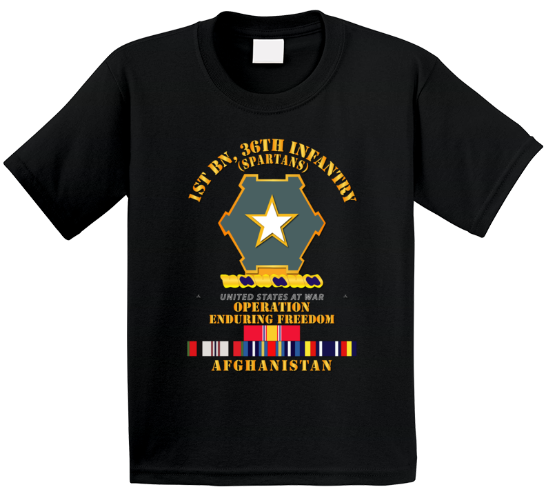 Army - 1st Bn 36th Infantry - Oef - Afghanistan W Svc T Shirt