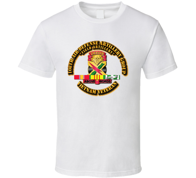Army - 108th Air Defense Artillery W Vn Svc T Shirt