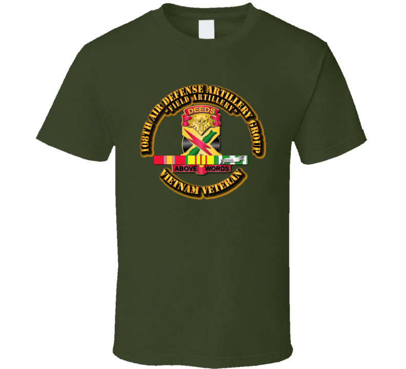 Army - 108th Air Defense Artillery W Vn Svc T Shirt
