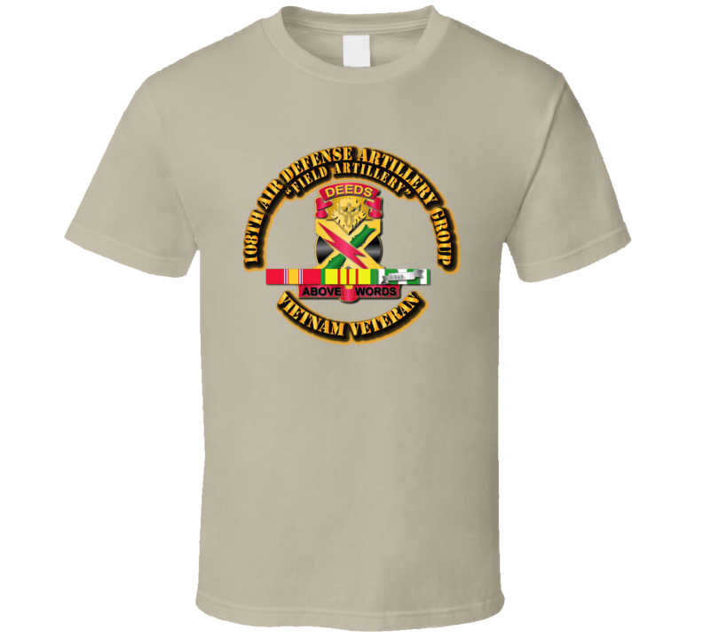 Army - 108th Air Defense Artillery W Vn Svc T Shirt