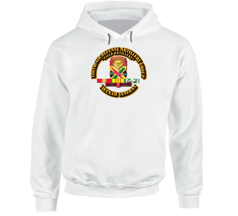 Army - 108th Air Defense Artillery W Vn Svc Hoodie