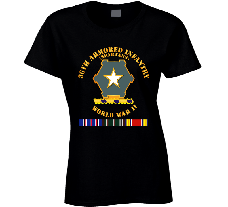 Army - 36th Armored Infantry - Spartans - Wwii W Eu Svc T Shirt