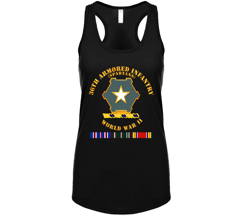 Army - 36th Armored Infantry - Spartans - Wwii W Eu Svc T Shirt