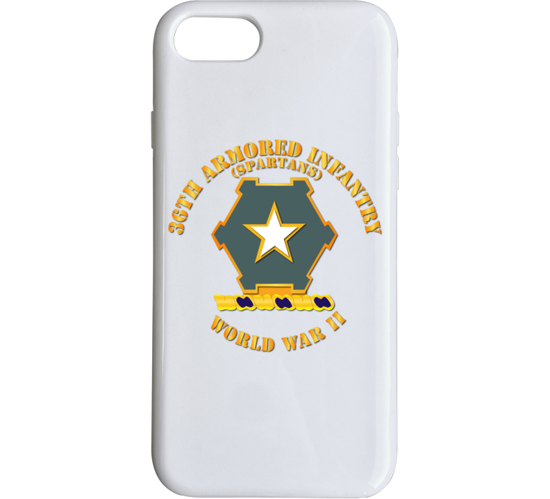 Army - 36th Armored Infantry - Spartans - Wwii Phone Case