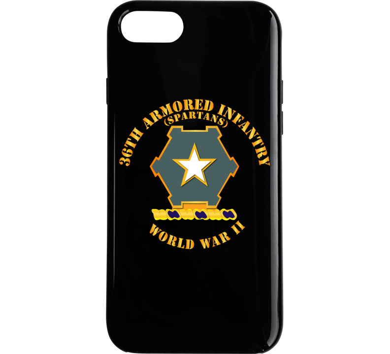 Army - 36th Armored Infantry - Spartans - Wwii Phone Case