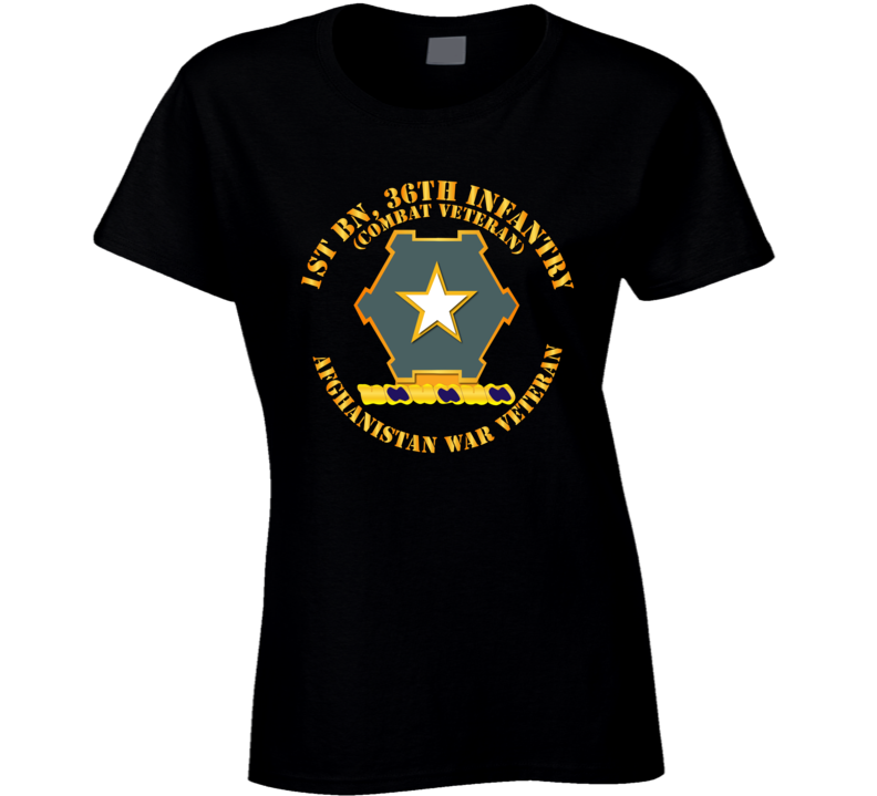 Army - 1st Bn 36th Infantry Dui - Combat Vet - Afghanistan War Vet T Shirt