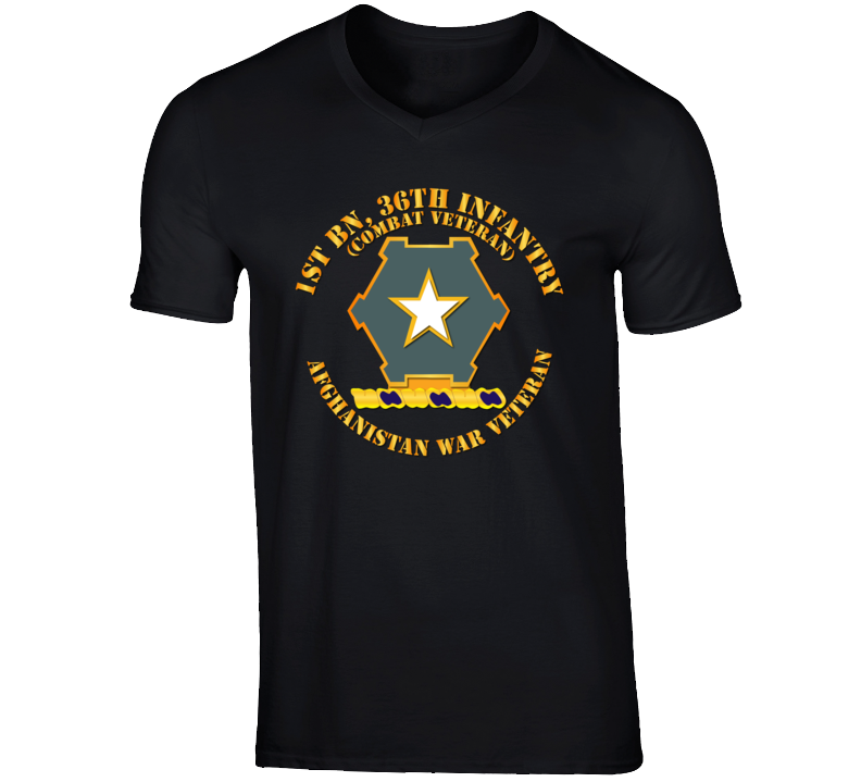 Army - 1st Bn 36th Infantry Dui - Combat Vet - Afghanistan War Vet T Shirt