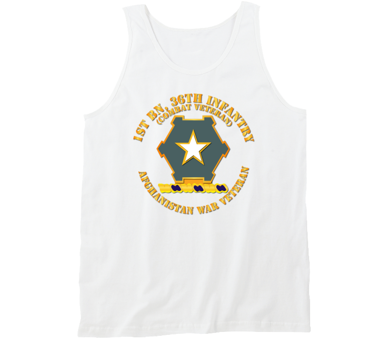 Army - 1st Bn 36th Infantry Dui - Combat Vet - Afghanistan War Vet Tanktop