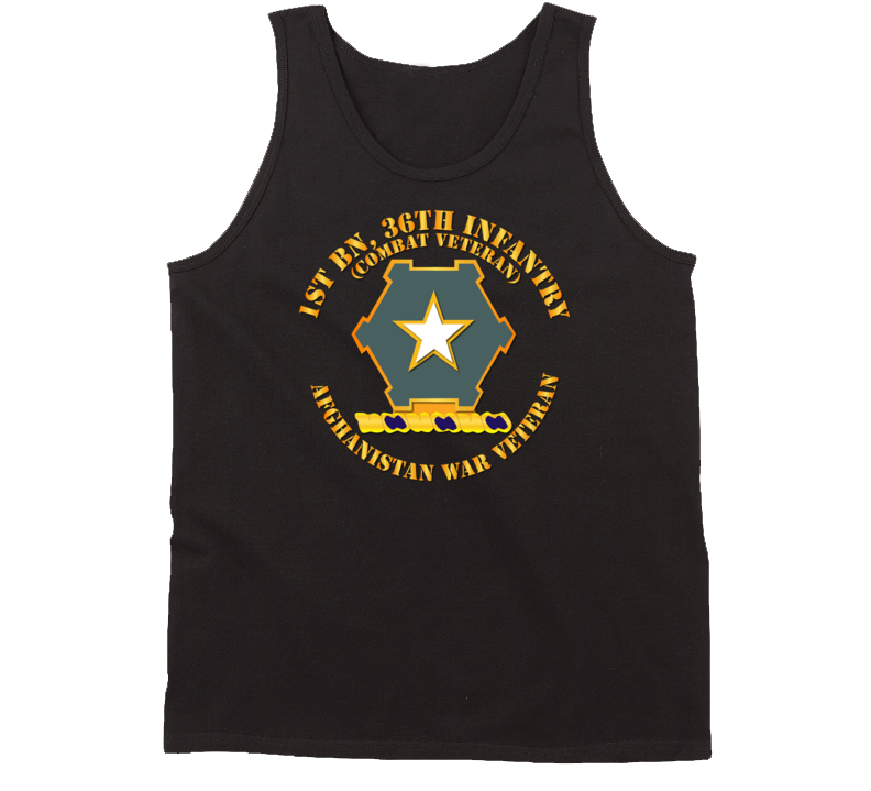 Army - 1st Bn 36th Infantry Dui - Combat Vet - Afghanistan War Vet Tanktop