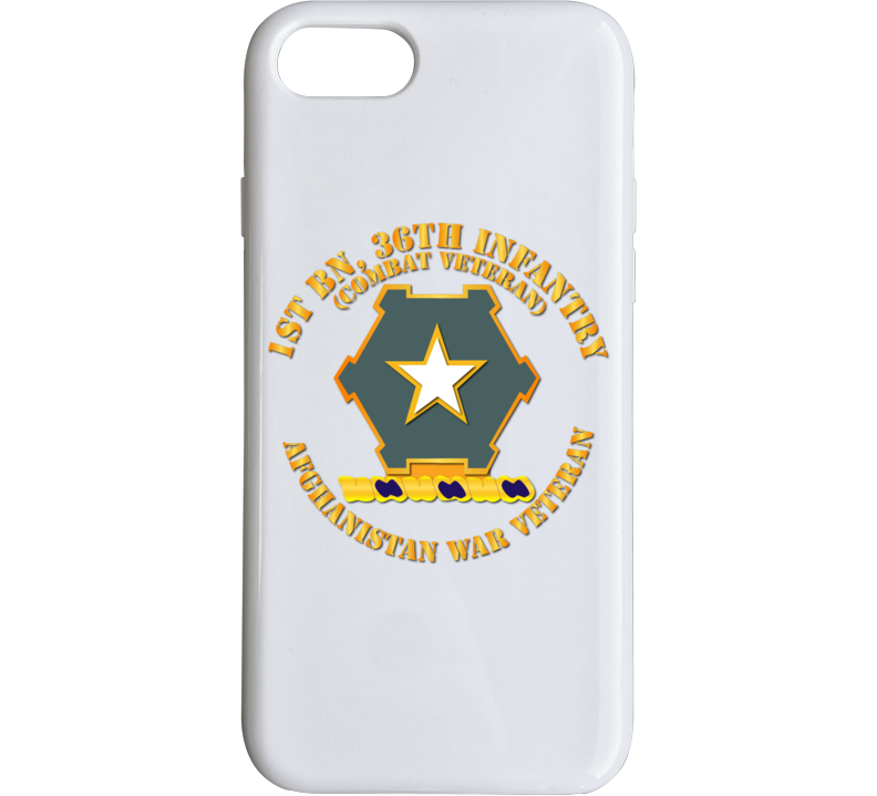 Army - 1st Bn 36th Infantry Dui - Combat Vet - Afghanistan War Vet Phone Case