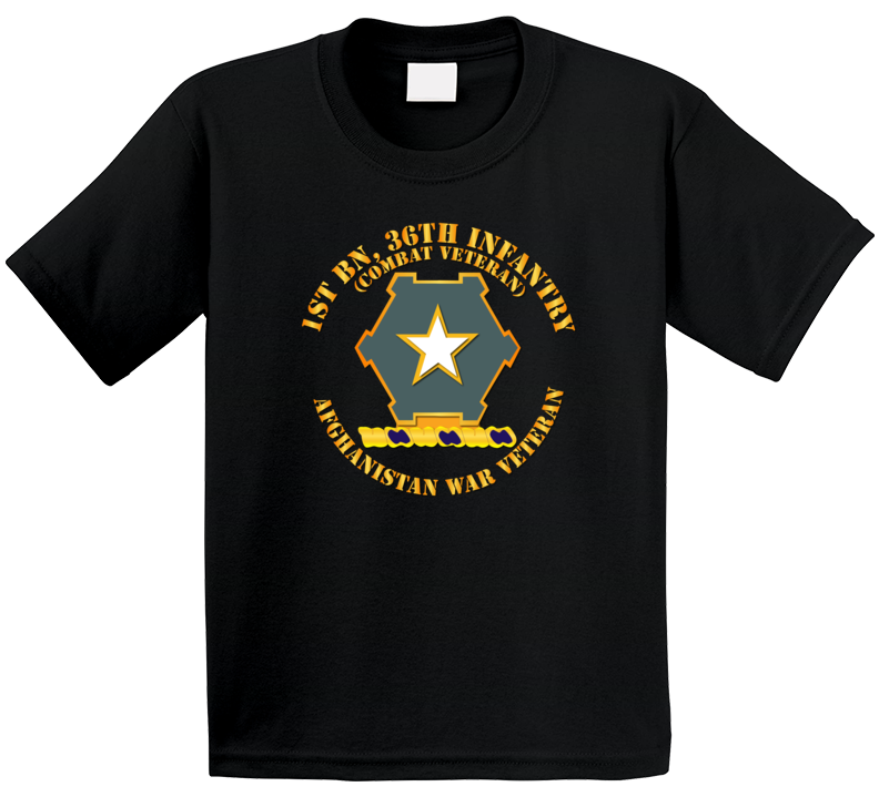 Army - 1st Bn 36th Infantry Dui - Combat Vet - Afghanistan War Vet T Shirt