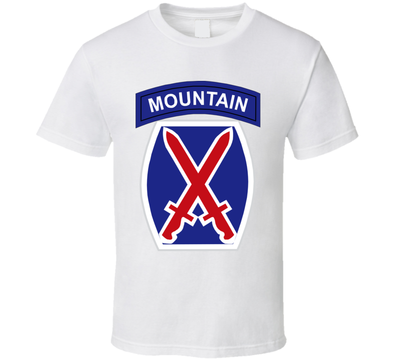 Army - 10th Mountain Division Wo Txt T Shirt