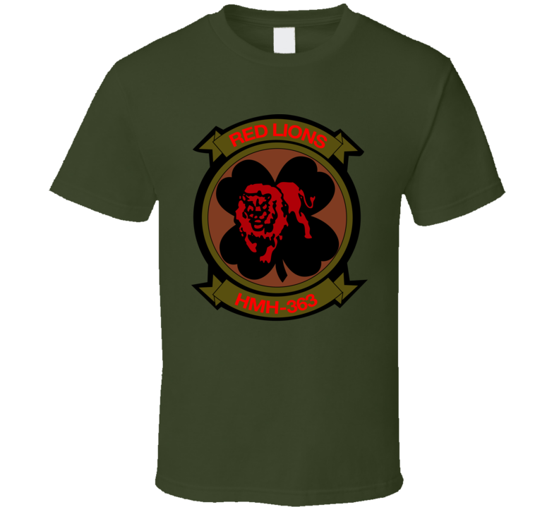 Usmc - Marine Heavy Helicopter Squadron 363 Wo Txt T Shirt