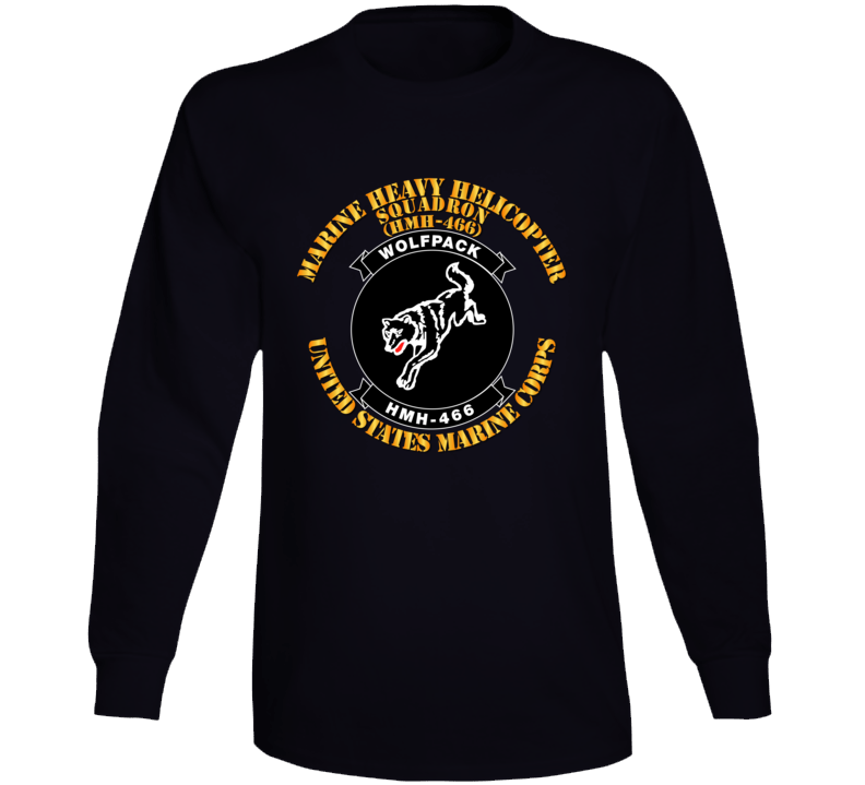  USMC - Marine Heavy Helicopter Squadron 466 - Single wolf Long Sleeve