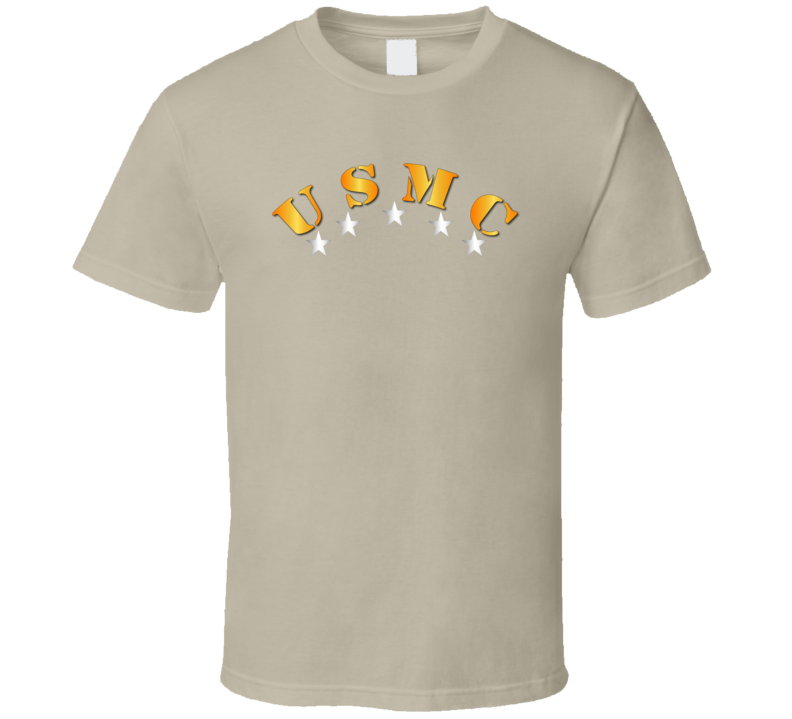 Usmc - Usmc W Silver Stars T Shirt