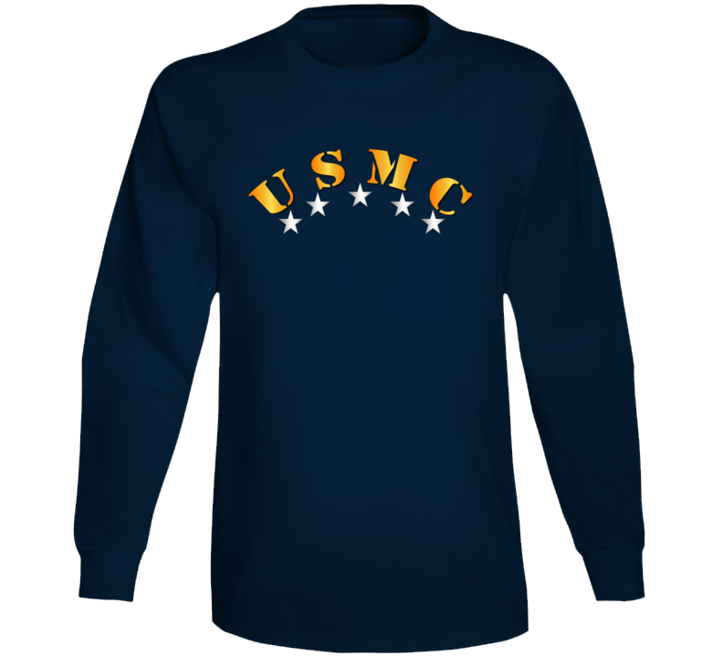 Usmc - Usmc W Silver Stars Long Sleeve