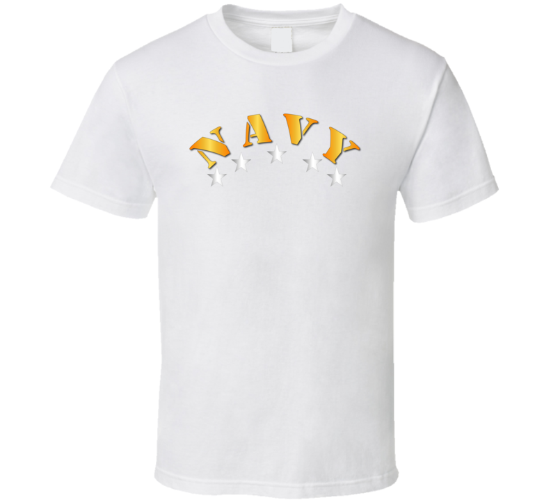 Navy -  Navy W Silver Stars T Shirt