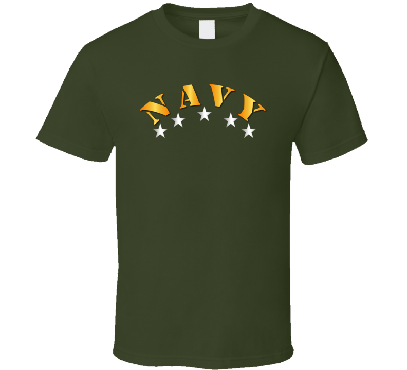 Navy -  Navy W Silver Stars T Shirt