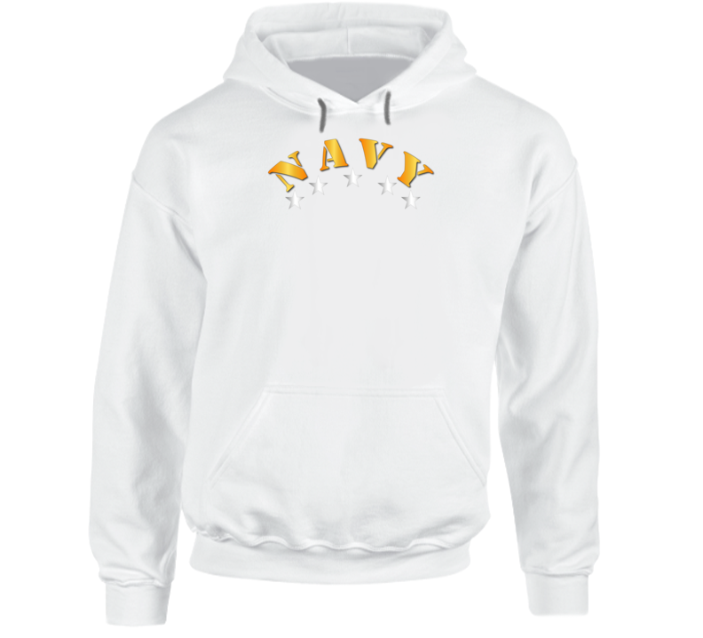 Navy -  Navy W Silver Stars Hoodie