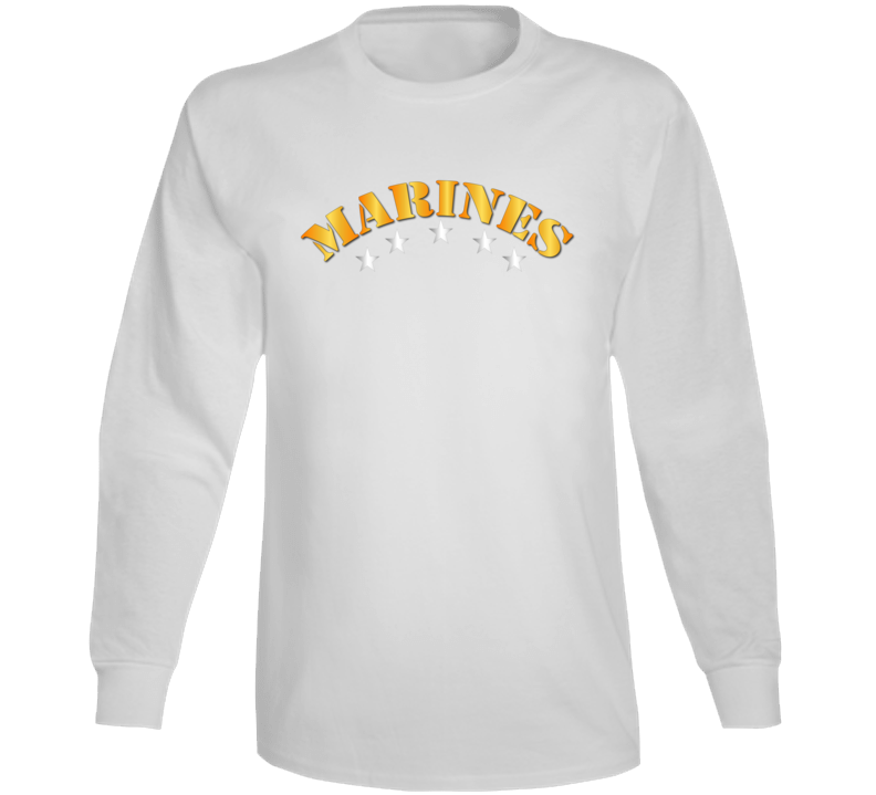 Marines - Marines W Silver Stars Long Sleeve