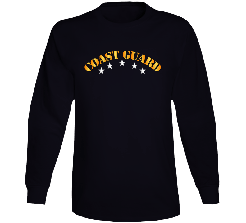 Coast Guard - Coast Guard W Silver Stars Long Sleeve