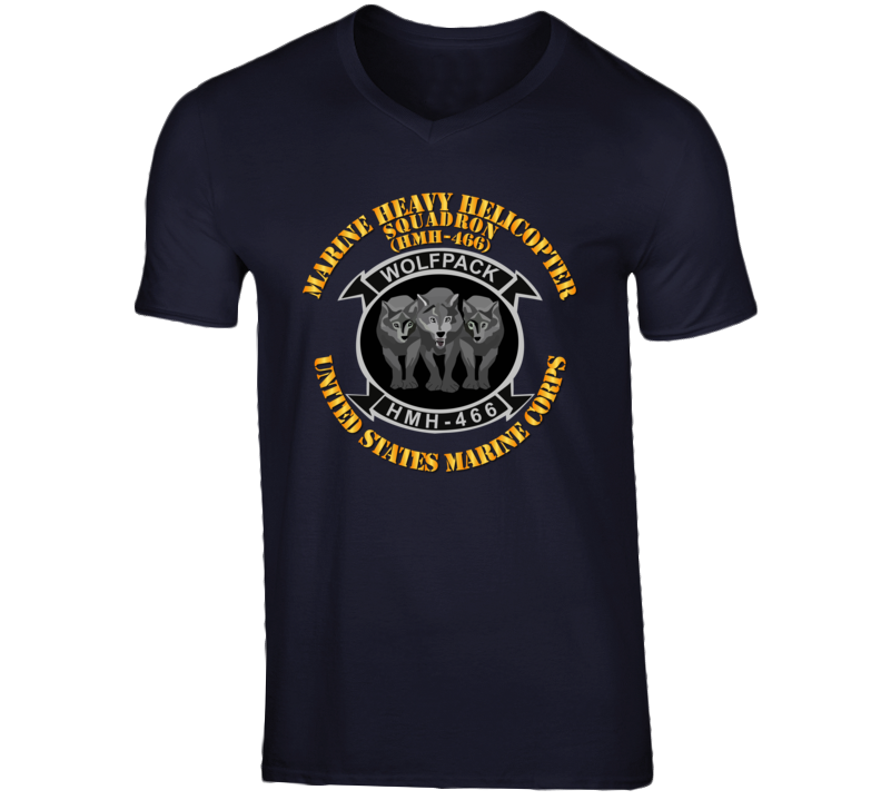 USMC - Marine Heavy Helicopter Squadron 466 - 3 Wolves T Shirt