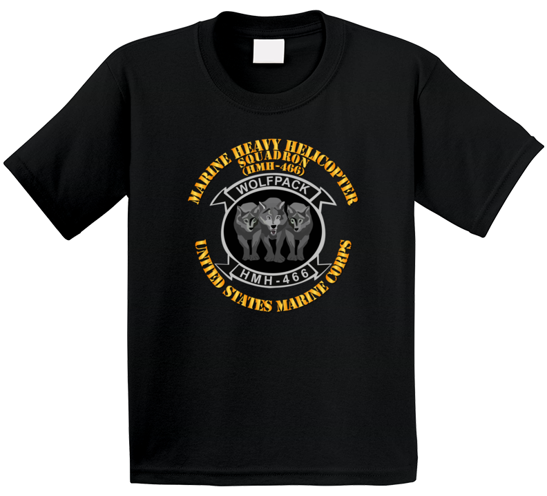 USMC - Marine Heavy Helicopter Squadron 466 - 3 Wolves T Shirt