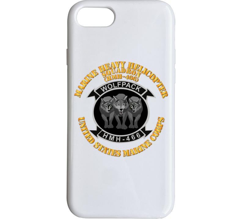 USMC - Marine Heavy Helicopter Squadron 466 - 3 Wolves Phone Case