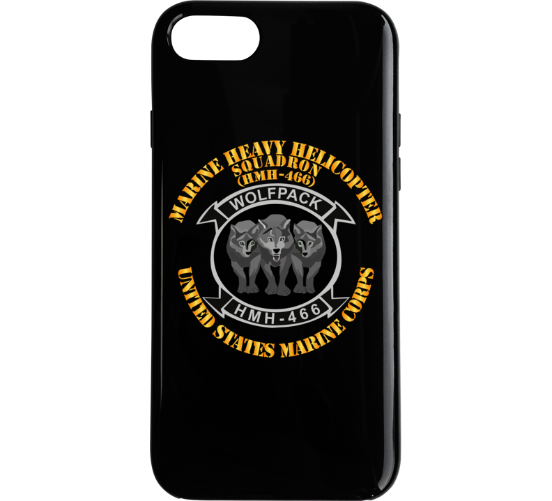 USMC - Marine Heavy Helicopter Squadron 466 - 3 Wolves Phone Case